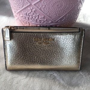 Kate Spade metallic  gold wallet
